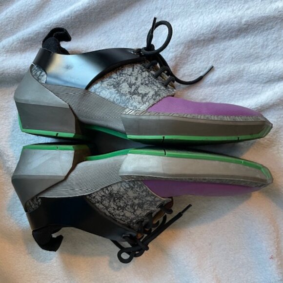 John Fluevog Manifold Omni Purple Green Mens 5 Womens 7 Sold out RARE Festival - Picture 7 of 14